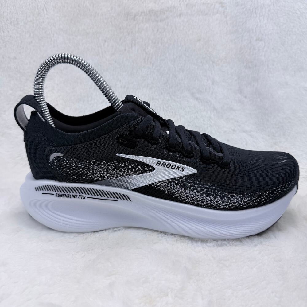 Brooks Adrenaline GTS 25 Womens Running Shoes Black Gray White Size 7 New